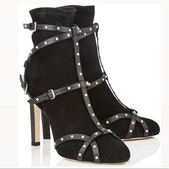 JIMMY CHOO suede leather heels booties  $1650 - Picture 2 of 8